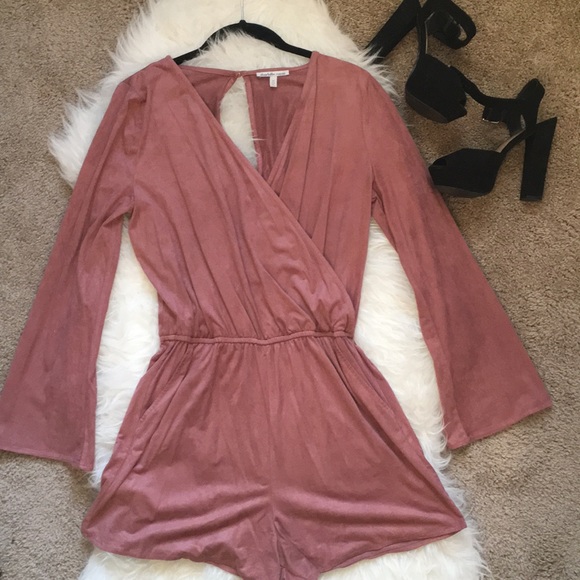Charlotte Russe Other - Charlotte Russe Faux Suede Romper